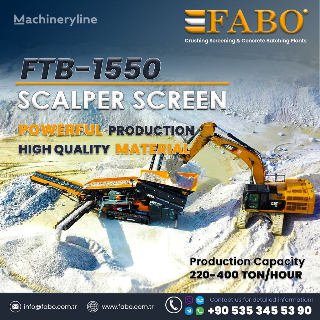 new FABO FTB 15-50 MOBILNYY SKALPERNYY GROHOT crushing plant